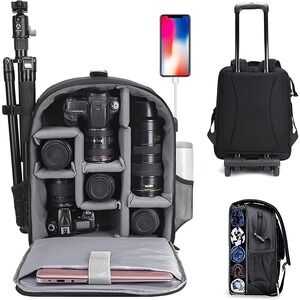 CADeN D6 Camera‎ Backpack Large Black Waterproof DSLR Mirrorless Canon Nikon